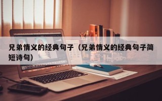 兄弟情义的经典句子（兄弟情义的经典句子简短诗句）